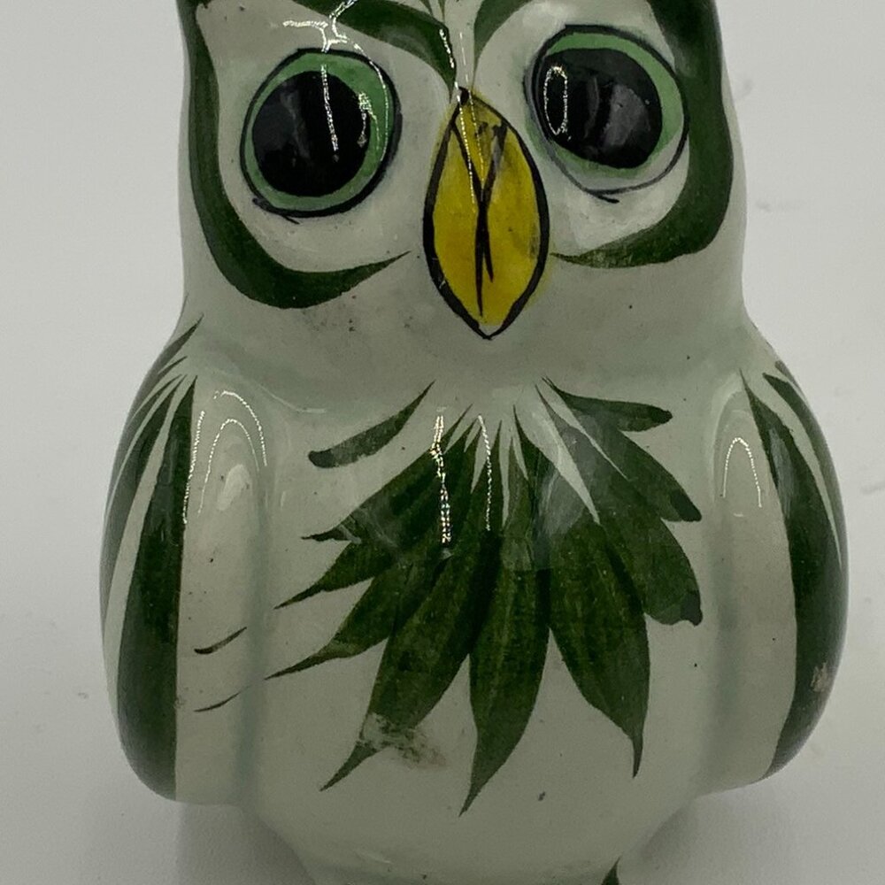 Ceramica Artistica Tonala Vintage Owl Signed CAT MEXICO